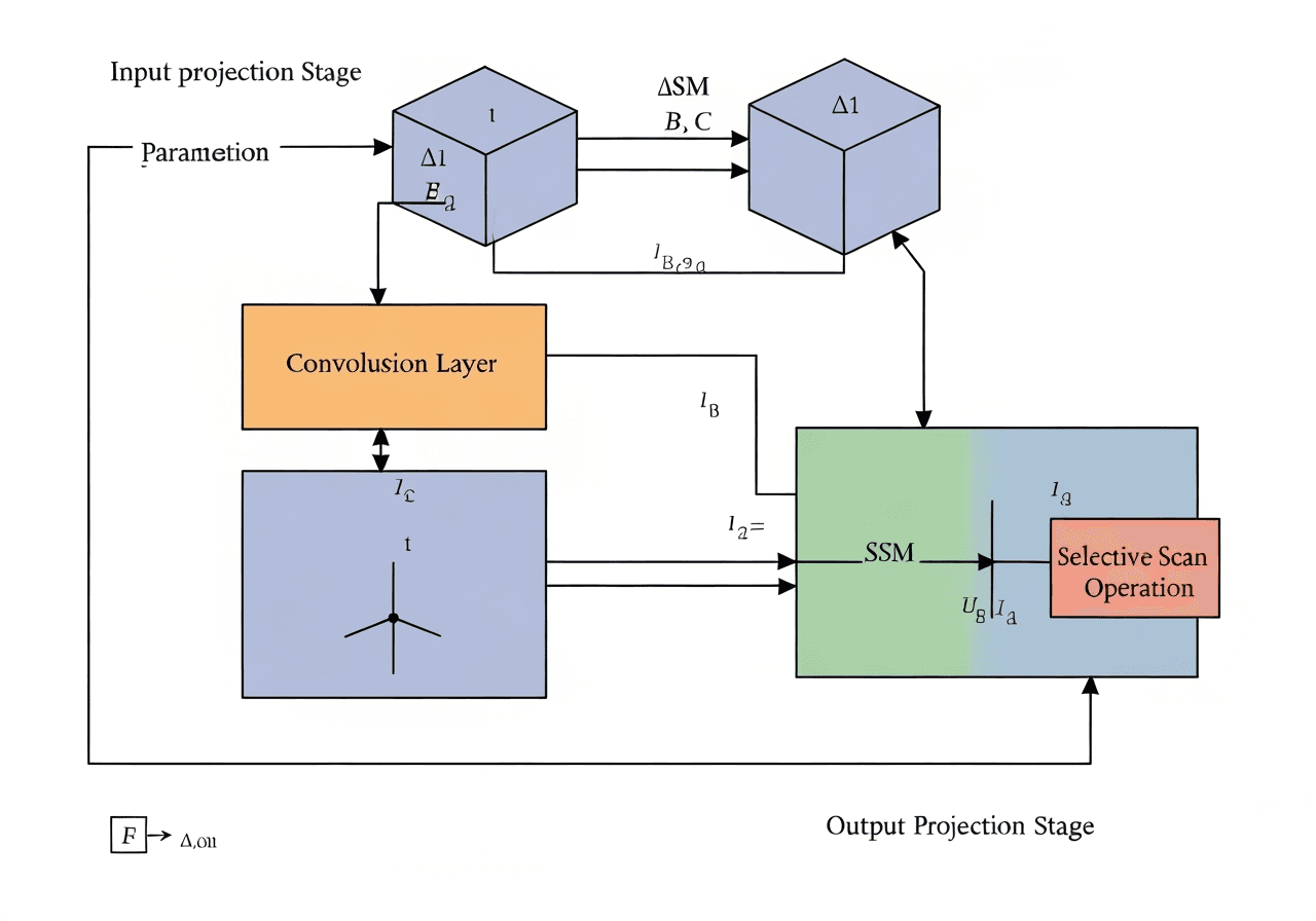 Mamba and S4 Architecture Block Diagram